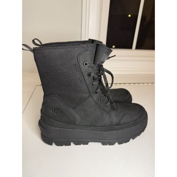 NEW UGG The Lug Platform Lace Up Combat Waterproof Boot Black W US 9.5 $140 [jb] - Picture 9 of 14